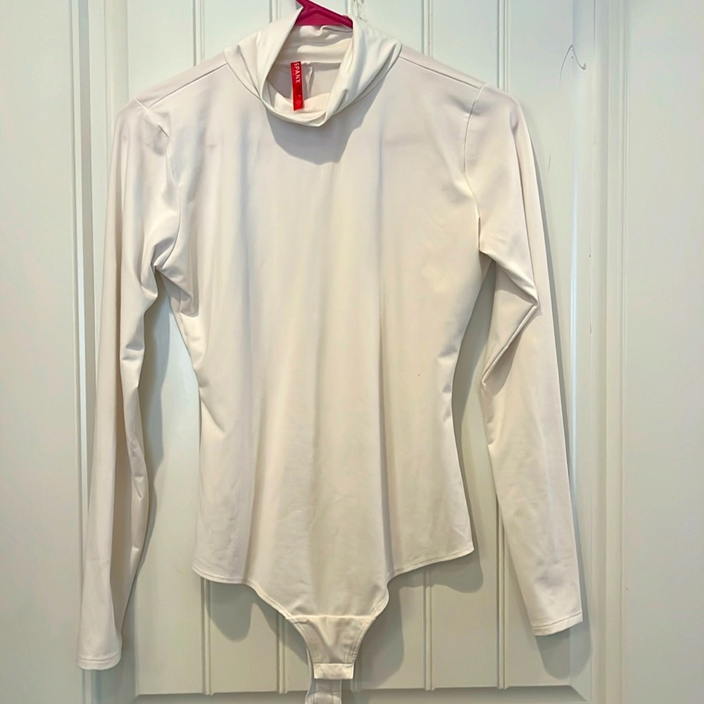 Spanx long sleeve white body suit